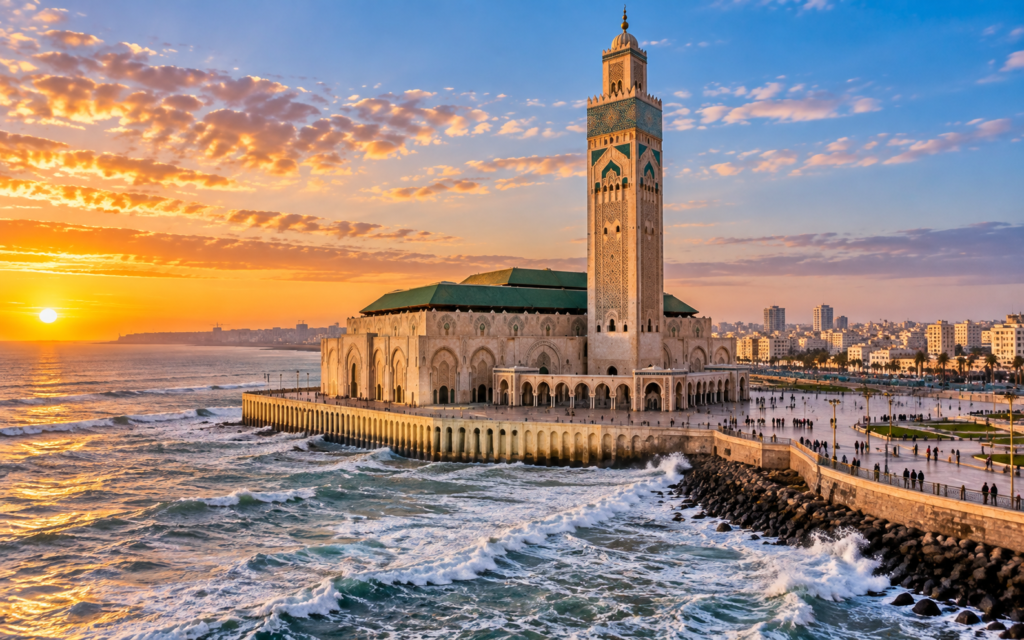 10 Popular Tourist Attractions in Morocco You Can't Miss (2026 Guide) 9 Hassan II Mosque at Sunset