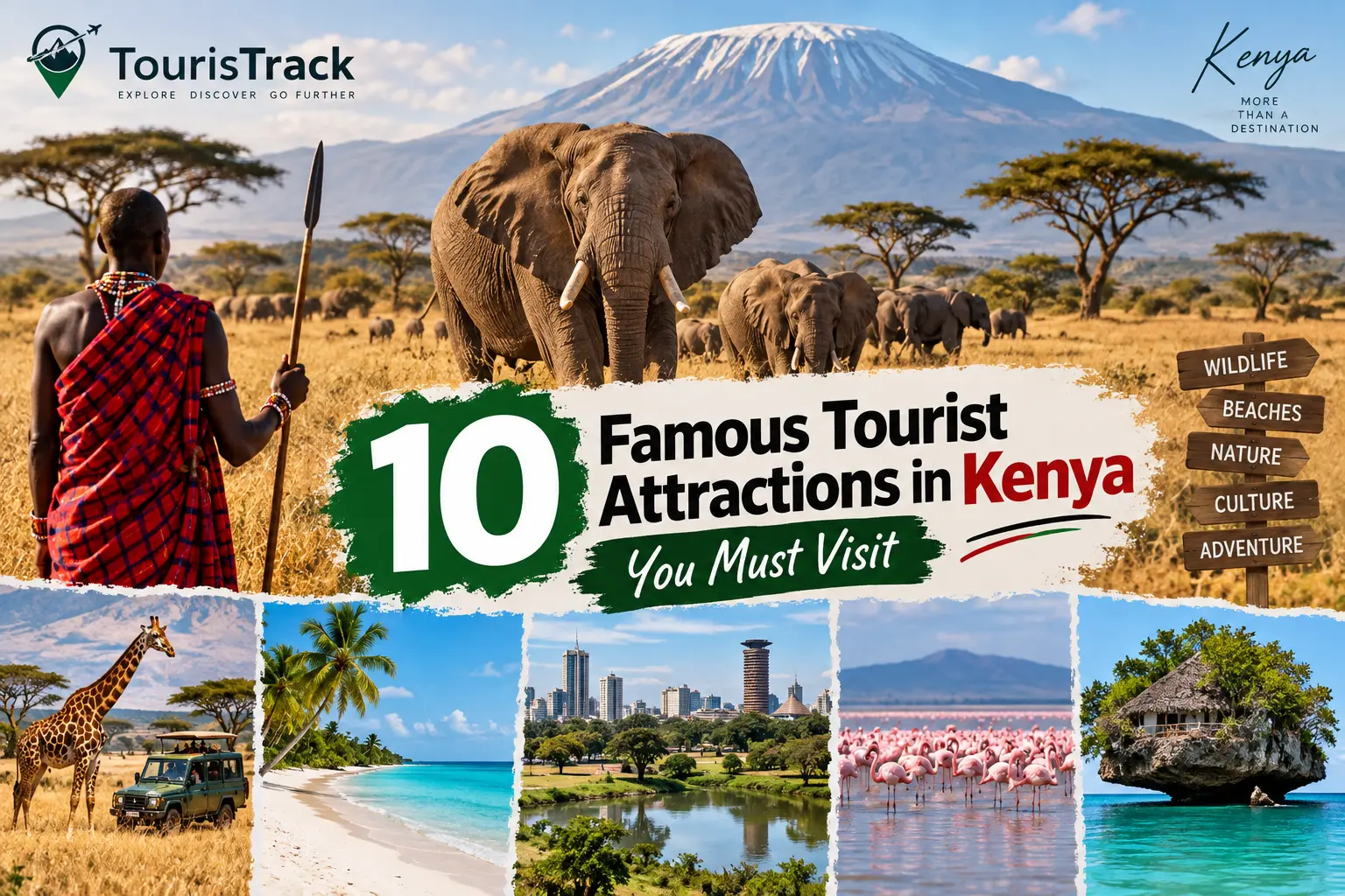 Kenyas Top 10 Attractions Collage