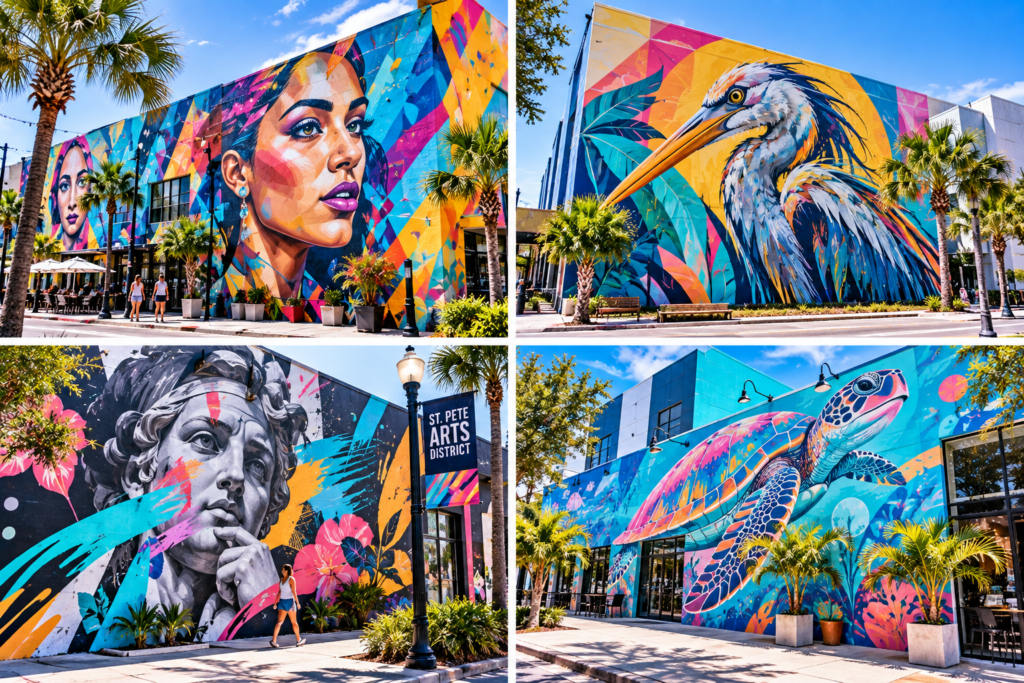 St. Petersburg Central Arts District murals